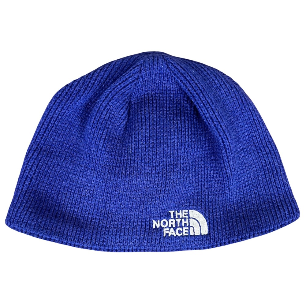 The North Face Royal Blue Fleece Lined Knit Beanie Hat Unisex One Size AHHZ